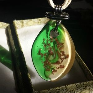 Beautiful 24k Gold Inside Murano Glass Necklace